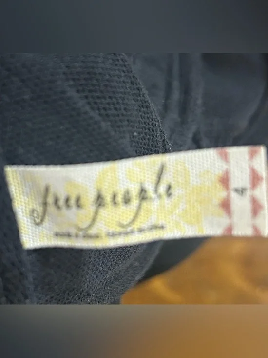 Free People "All That Talk" Mini Black Dress in size 4 EUC - Picture 17 of 17